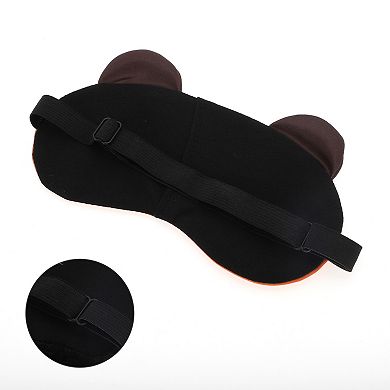 Soft Cartoon Pattern Sleep Mask Orange Eye Shade Cover for Light Meditation 1 Pc