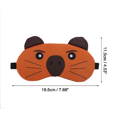 Soft Cartoon Pattern Sleep Mask Orange Eye Shade Cover for Light Meditation 1 Pc