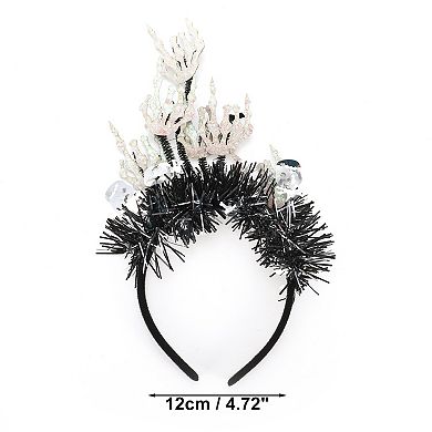 Classic Skeleton Hand Pattern Headband Black White 1 Pc