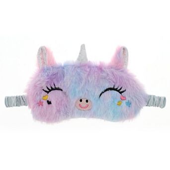 Soft Cartoon Eyes Sleep Mask Blue Purple Eye Shade Cover for Rest for Travel