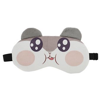 Soft Cartoon Sleep Mask Khaki White Eye Shade Cover for Travel for Rest 1 pc