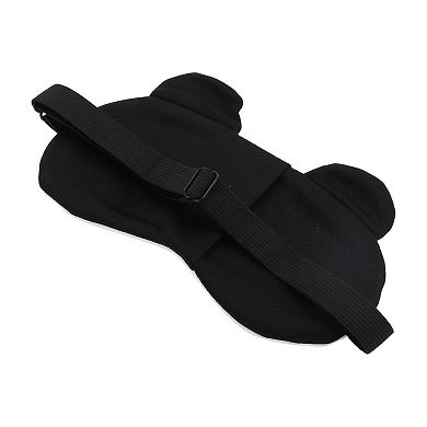 Soft Cartoon Sleep Mask Khaki White Eye Shade Cover for Travel for Rest 1 Pc