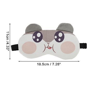 Soft Cartoon Sleep Mask Khaki White Eye Shade Cover for Travel for Rest 1 Pc