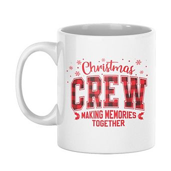 Plaid Christmas Crew Mugs, Cute Christmas Coffee Mugs for Family 11oz