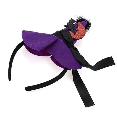 Novelty Witch Hat Pattern Headband Black Purple 1 Pc