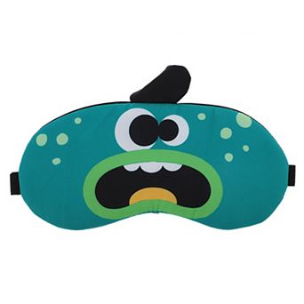 Soft Cartoon Monsters Sleep Mask Green Eye Shade Cover for Light Meditation 1 pc