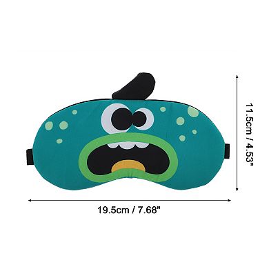 Soft Cartoon Monsters Sleep Mask Green Eye Shade Cover for Light Meditation 1 Pc