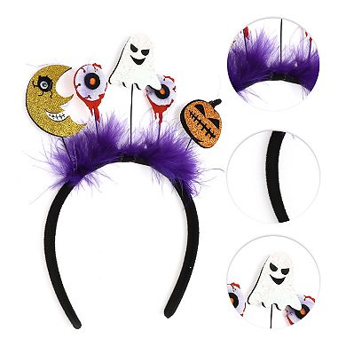 Fashion Ghosts Pattern Headband 4.72" Diameter Black Yellow 1 Pc