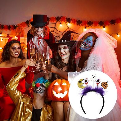 Fashion Ghosts Pattern Headband 4.72" Diameter Black Yellow 1 Pc