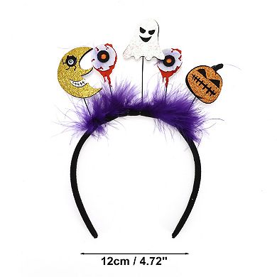 Fashion Ghosts Pattern Headband 4.72" Diameter Black Yellow 1 Pc