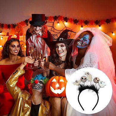 Classic Ghosts Pattern Headband 4.72" Diameter Black 1 Pc