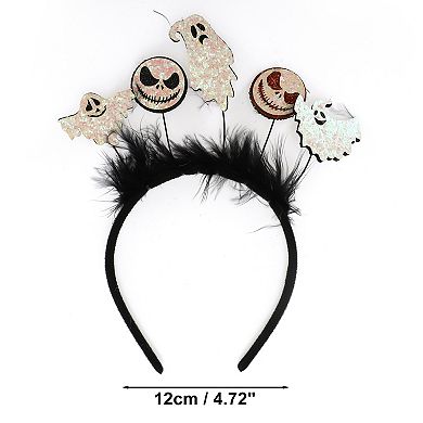 Classic Ghosts Pattern Headband 4.72" Diameter Black 1 Pc