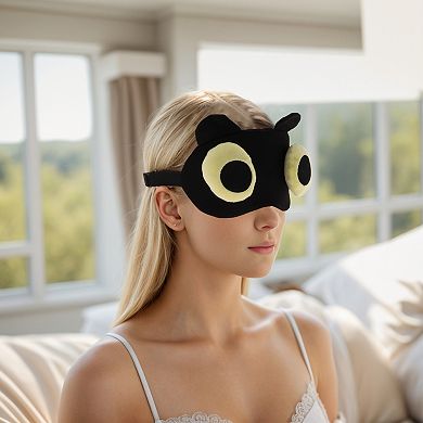Soft Yellow Eyes Circle Eyes Sleep Mask Black Eye Shade Cover for Rest 1 Pc