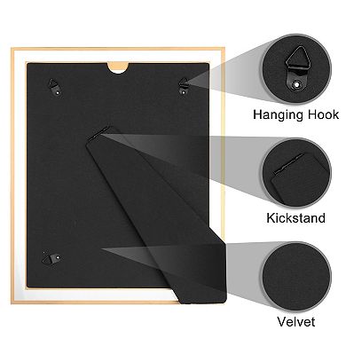Glass Picture Frame for Tabletop Display Vertical or Horizontal, Real Glass Photo Frames 7x10 Inch