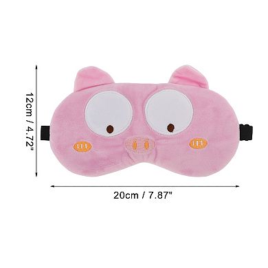 Soft Cartoon Small Pig Sleep Mask Pink Eye Shade Cover for Travel for Rest 1 Pc