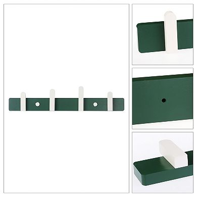 1 Pack Coat Rack Wall Mount, Wood Coat Hook for Hanging with 4 Hooks, Hat Rack, Wall Hooks