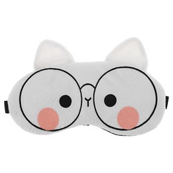 Soft Cat Eyes Sleep Mask White Eye Shade Cover for Rest for Travel for Nap 1 pc