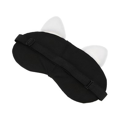 Soft Cat Eyes Sleep Mask White Eye Shade Cover for Rest for Travel for Nap 1 Pc