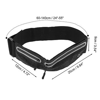 1 Pc Double Pocket Running Waist Pack with Magic Tapes for Hiking Gym
