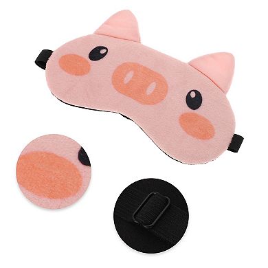 Soft Shy Pig Eyes Sleep Mask Pink Eye Shade Cover for Rest for Travel 1 Pc