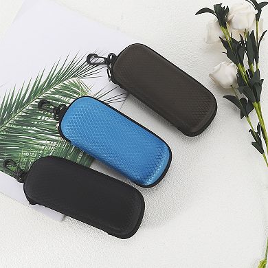 Grid Style Eyeglasses Case Lightweight Eyeglasses Storage 6.29"x2.76"x1.77"