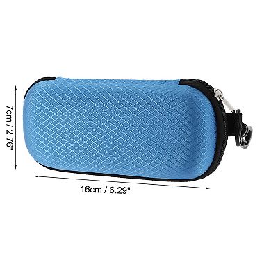 Grid Style Eyeglasses Case Lightweight Eyeglasses Storage 6.29"x2.76"x1.77"