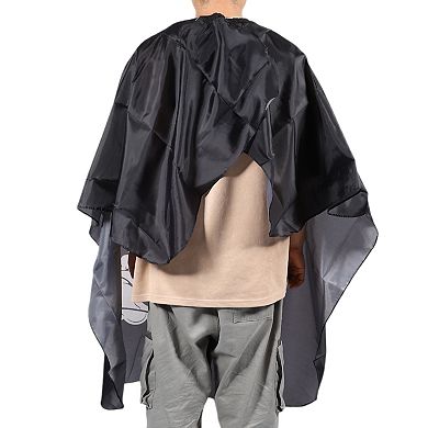 Cartoon Pattern Hairdressing Cape for Barber Shop 62.99"x55.12" Black Gray 1 Pc
