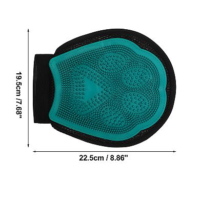 1 Pc Durable Double-Sided Pet Grooming Glove for Bathroom Green