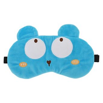 Soft Cartoon Bears Sleep Mask Blue Eye Shade Cover for Travel for Rest 1 pc