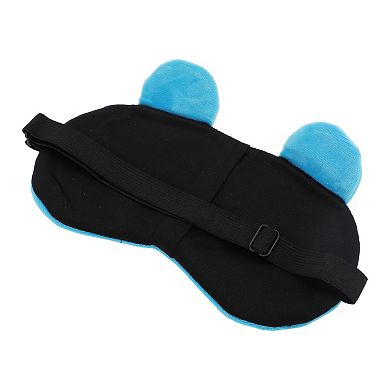 Soft Cartoon Bears Sleep Mask Blue Eye Shade Cover for Travel for Rest 1 Pc