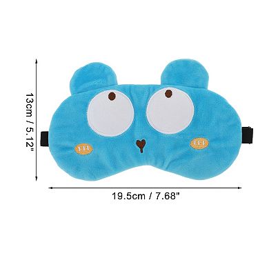 Soft Cartoon Bears Sleep Mask Blue Eye Shade Cover for Travel for Rest 1 Pc