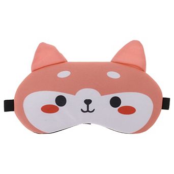 Soft Cute Cat Eyes Sleep Mask Pink White Eye Shade Cover for Rest for Travel