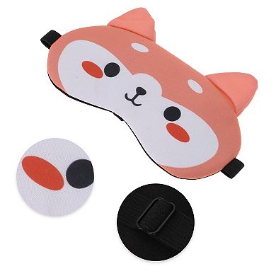 Soft Cute Cat Eyes Sleep Mask Pink White Eye Shade Cover for Rest for Travel