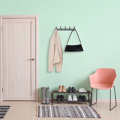 1 Pack Coat Rack Wall Mount, Metal Coat Hook, Hat Rack, Wall Hooks for Hanging with 5 Hooks