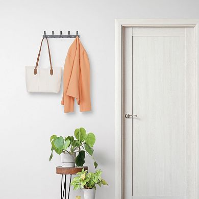 1 Pack Coat Rack Wall Mount, Metal Coat Hook, Hat Rack, Wall Hooks for Hanging with 5 Hooks