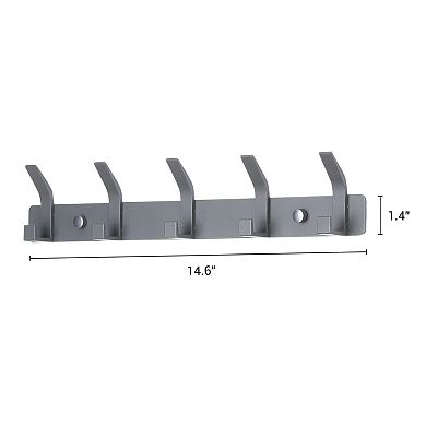 1 Pack Coat Rack Wall Mount, Metal Coat Hook, Hat Rack, Wall Hooks for Hanging with 5 Hooks
