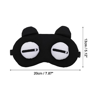 Soft Cartoon Eyes Sleep Mask Black Eye Shade Cover for Light Meditation 1 Pc