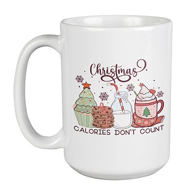 Christmas Calories Don't Count Funny Christmas Mugs, Cute Christmas Coffee  Mugs 15oz