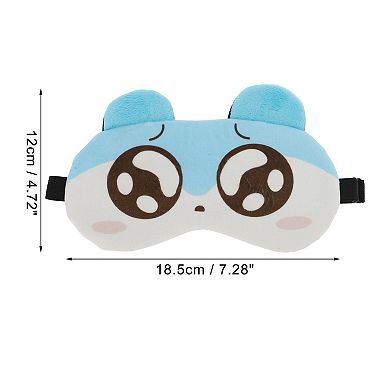 Soft Cartoon Big Eyes Sleep Mask Blue White Eye Shade Cover for Travel for Rest