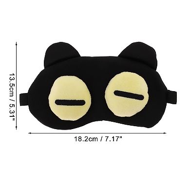 Soft Yellow Eyes Straight Eyes Sleep Mask Black Eye Shade Cover for Rest 1 Pc