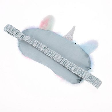 Soft Cartoon Eyes Sleep Mask Light Blue Purple Eye Shade Cover for Rest 1 Pc