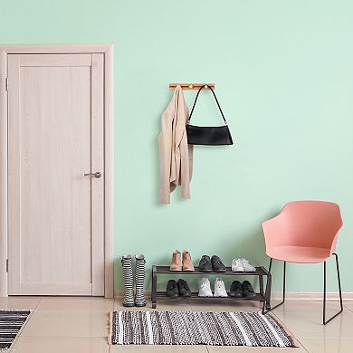 1 Pack Coat Rack Wall Mount, Wood Coat Hook, Hat Rack, Wall Hooks for Hanging with 3 Hooks