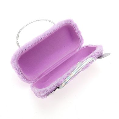 Cartoon Eyeglasses Case 6.69"x3.15"x2.17" Purple 1 Pc