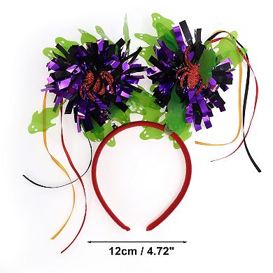 Novelty Spiders Pattern Headband 4.72" Diameter Red Green 1 Pc