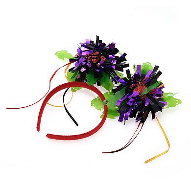 Novelty Spiders Pattern Headband 4.72" Diameter Red Green 1 Pc
