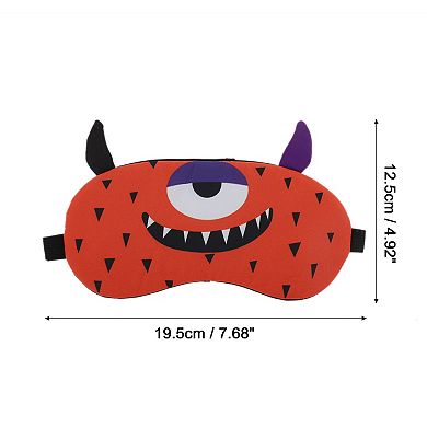 Soft Cartoon Monsters Sleep Mask Orange Eye Shade Cover for Light Meditation 1Pc