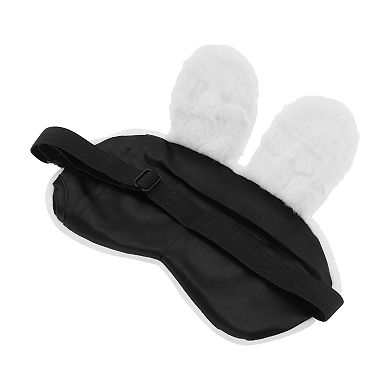 Soft Cartoon Rabbit Sleep Mask Blue Eye Shade Cover for Travel for Rest 1 Pc