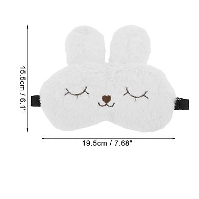 Soft Cartoon Rabbit Sleep Mask Blue Eye Shade Cover for Travel for Rest 1 Pc