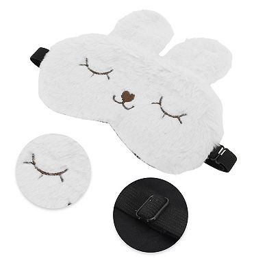 Soft Cartoon Rabbit Sleep Mask Blue Eye Shade Cover for Travel for Rest 1 Pc