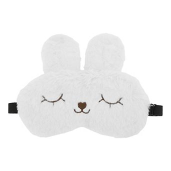 Soft Cartoon Rabbit Sleep Mask Blue Eye Shade Cover for Travel for Rest 1 pc